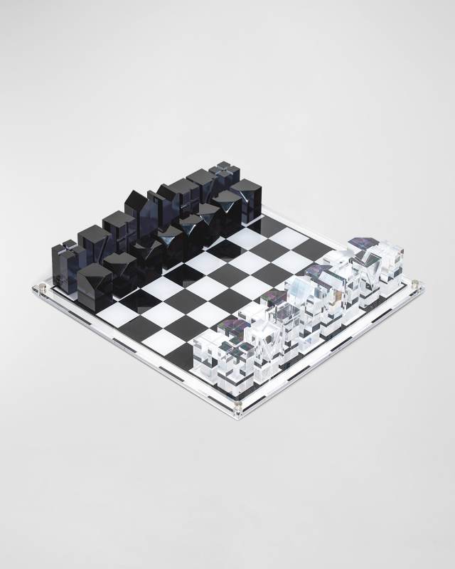 Acrylic 28-Piece Chess Set, 14x14